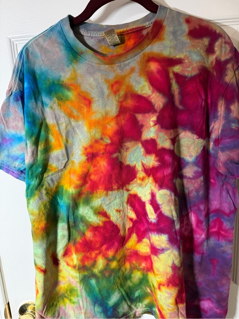 Men’s Handmade Tie-Dye Short Sleeve Tee - Multicolor Size L